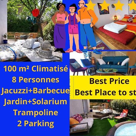 Willa Cool Mediterranean Life 8 People Jacuzzi Barbecue Gametrampoline 2 Parking Béziers Zewnętrze zdjęcie